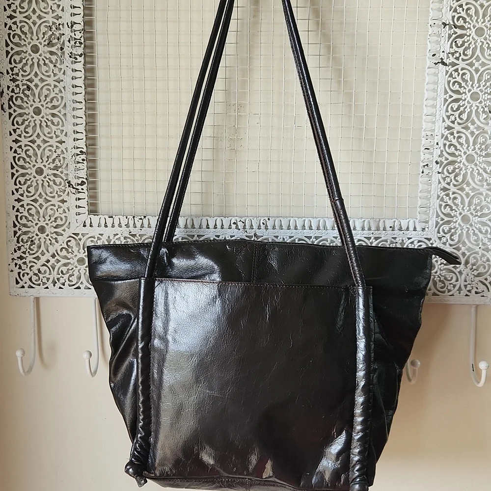 Latico Black Leather Bag Purse‎